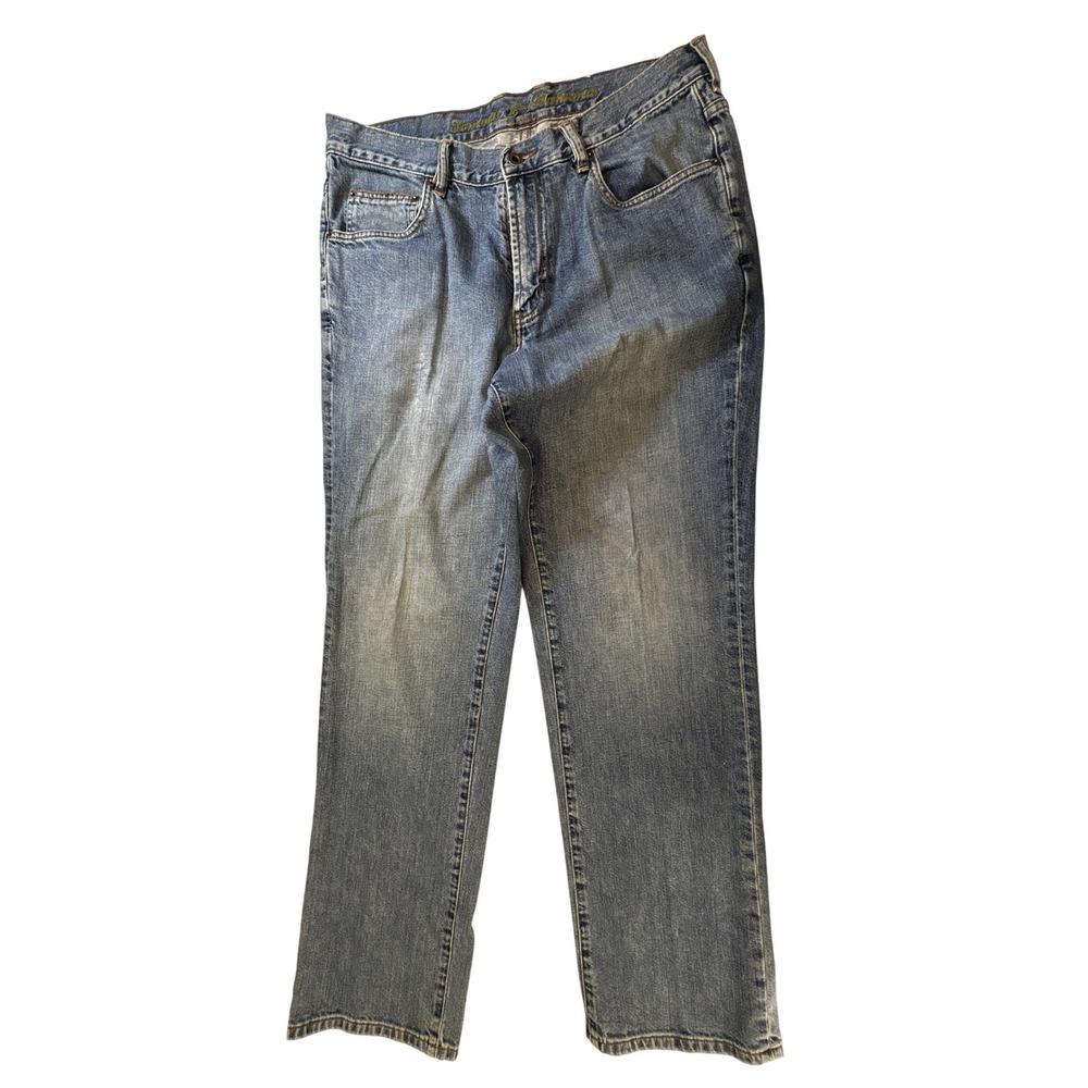Tommy Bahama Classic Fit Mens Medium Wash Straight‎ Leg Denim Jeans 34x32
